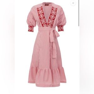 Silvia Tcherassi Red and White Stripe Dress, Size XS, Brand new without tags